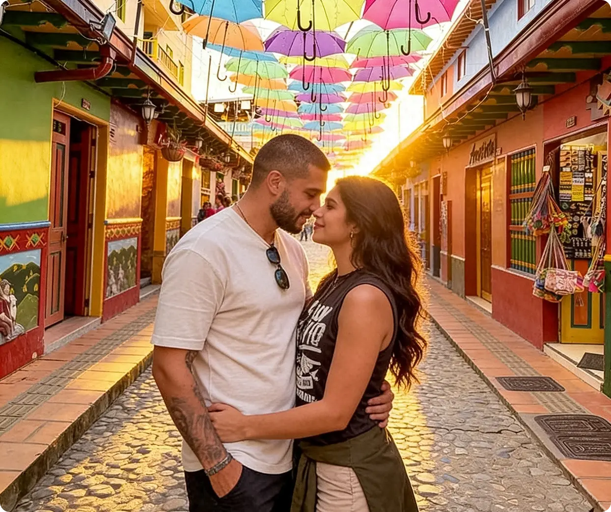 Parejas zoomfie - Tour fotografico en Guatape